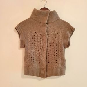 Free People angora / wool cropped vest